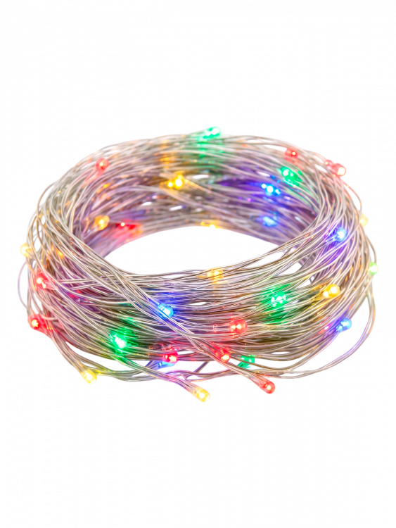 Огонек OG-LDG15 гирлянда LED RGB (10м,3*AA) (УПАКОВКА 10ШТ)